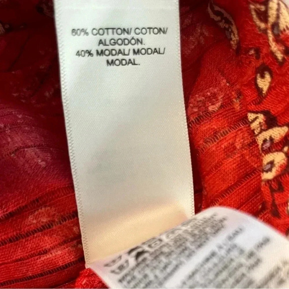 LUCKY BRAND Women’s Small Boho Chic Peasant Blouse - Picture 2 of 5